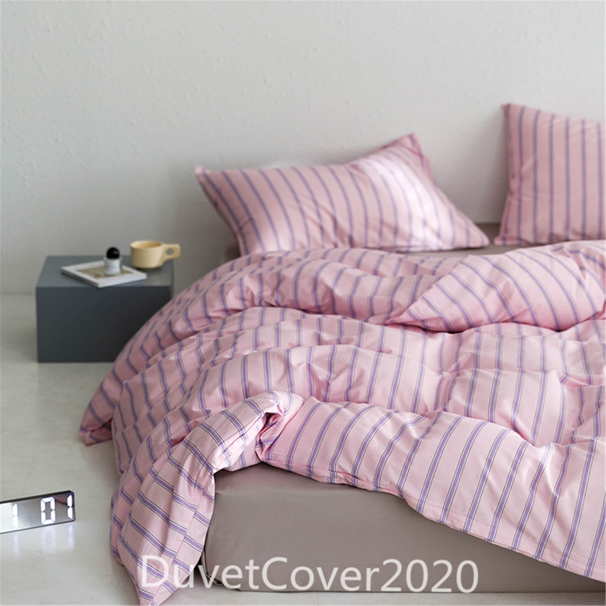 Pink Striped Duvet -  Canada
