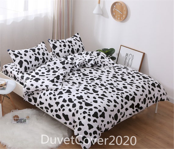 Cow Print Cotton Duvet Cover Doona Cover With Pillowcase Single Queen King Size 