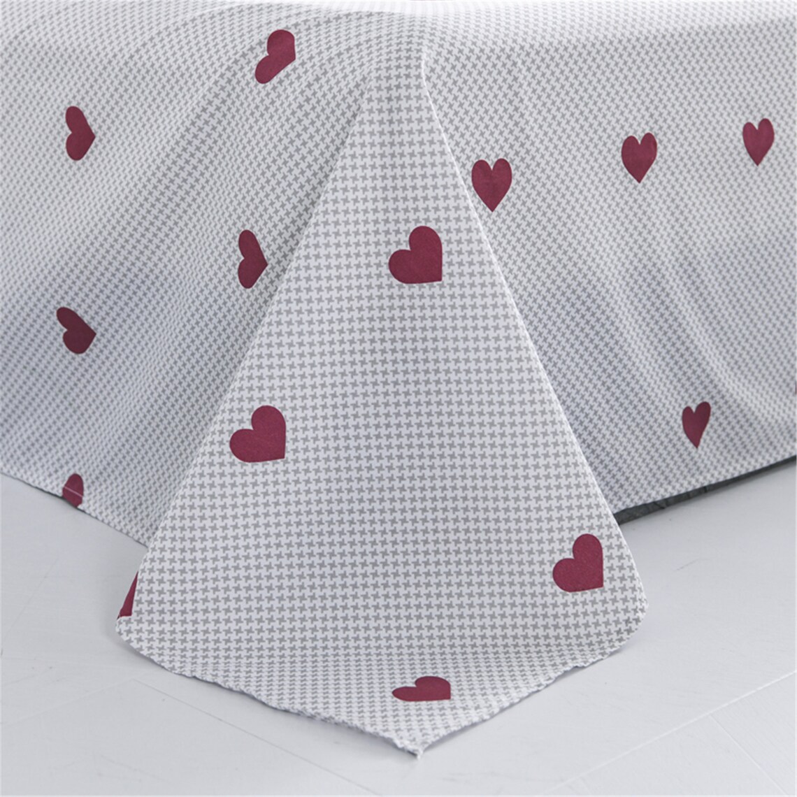 Duvet Cover Plaid Hearts Printed Duvet Covers Queen King Twin Etsy
