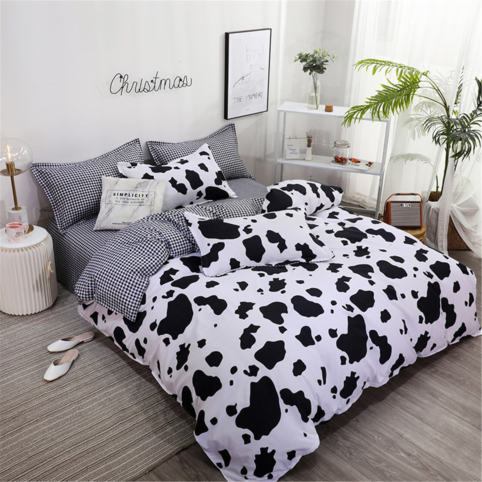 Cute Duvet Covers cow pattern Lovely Concise Duvet Cover Twin Etsy