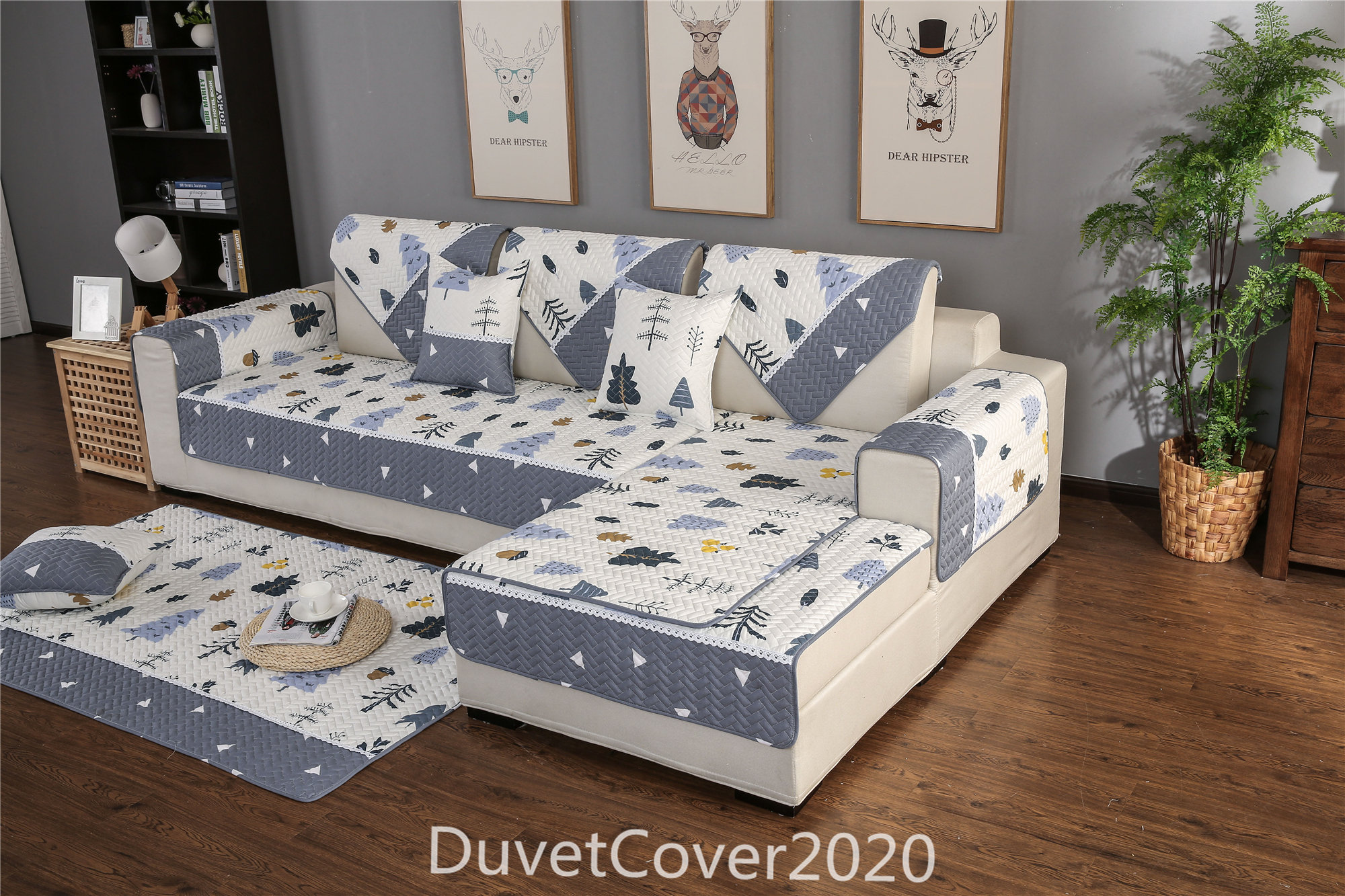 White Couch Cover Lacethicken Cotton Sofa Etsy