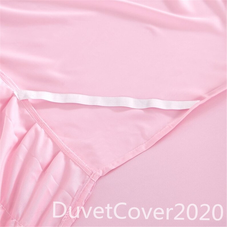 Lovely Solid Pink Bed Skirt Queenlace Bed Skirtsbedskirts Etsy