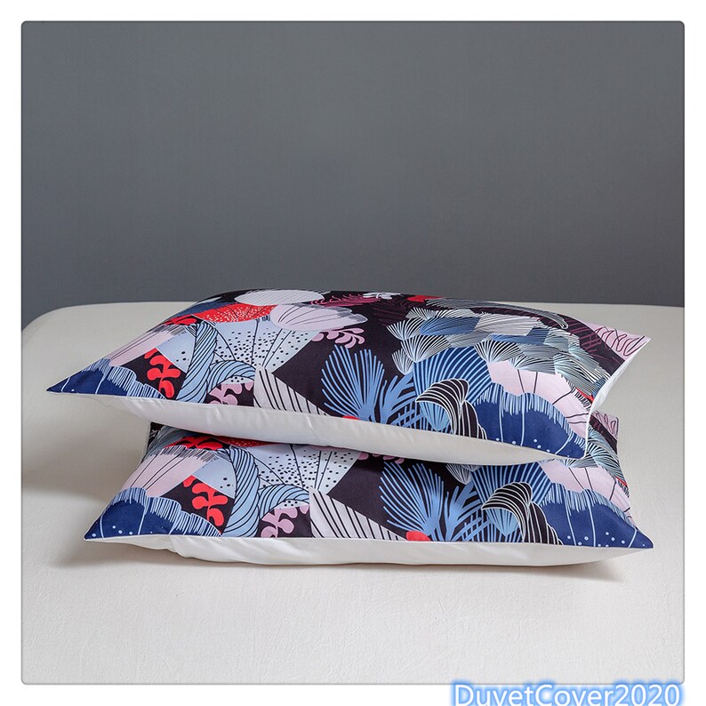 British Style Vintage Duvet Cover Red Floral Duvet Cover Queen Etsy