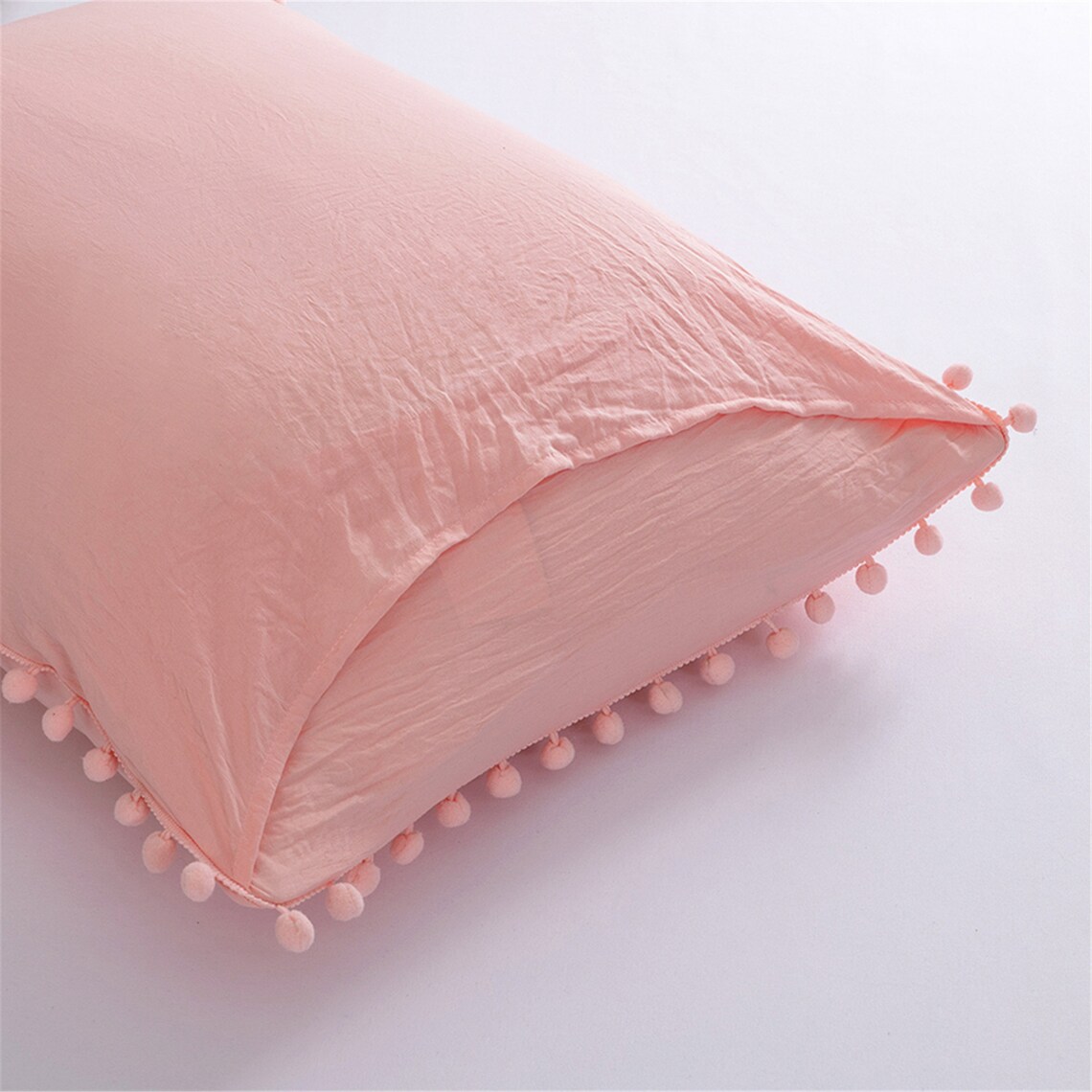 Tassels Pink Minimalist Concise Pillowcase 2pc Set Pillow Etsy
