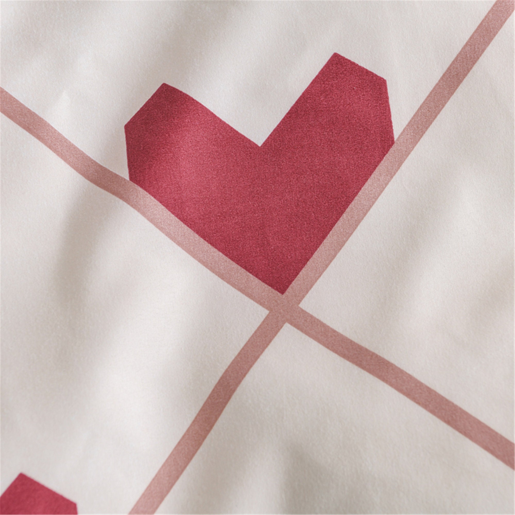 Duvet Cover Plaid Hearts Printed Duvet Covers Queen King Twin Etsy