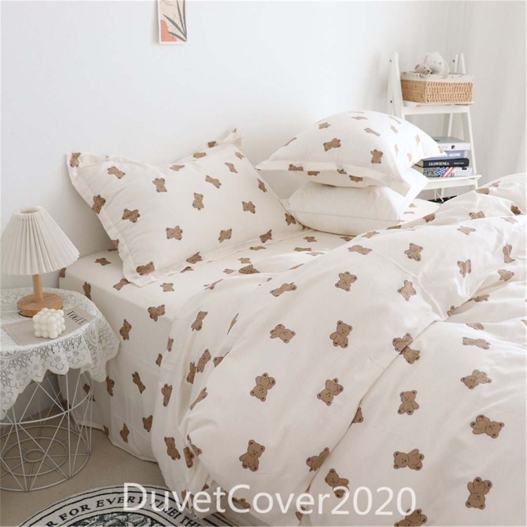 Bears Print Duvet Cover Queen/twin/full/king With With 2 Pillowcases,customized Cotton Duvet