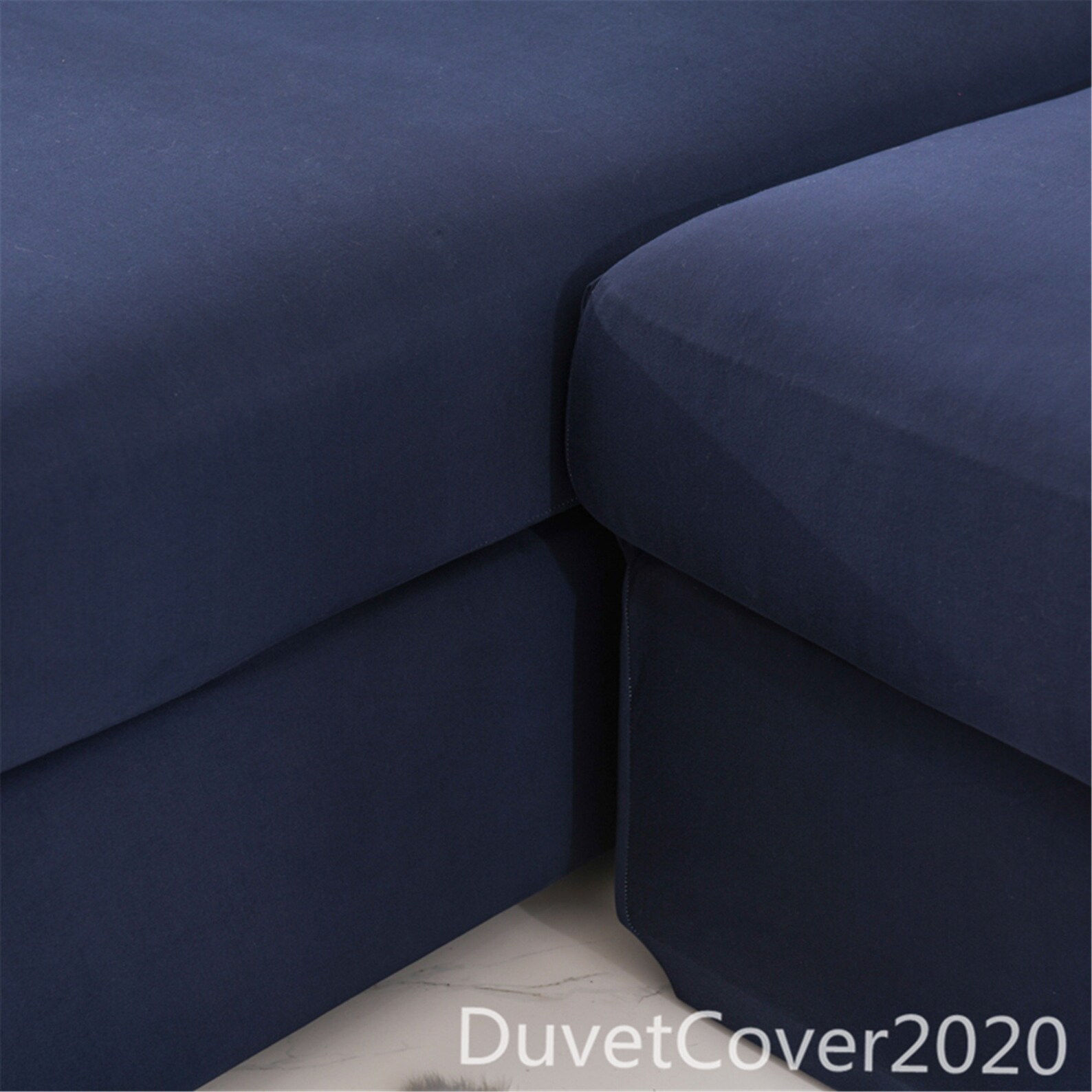 Solid Color Navy Sofa CoverSlipcoversSofa Cover Etsy