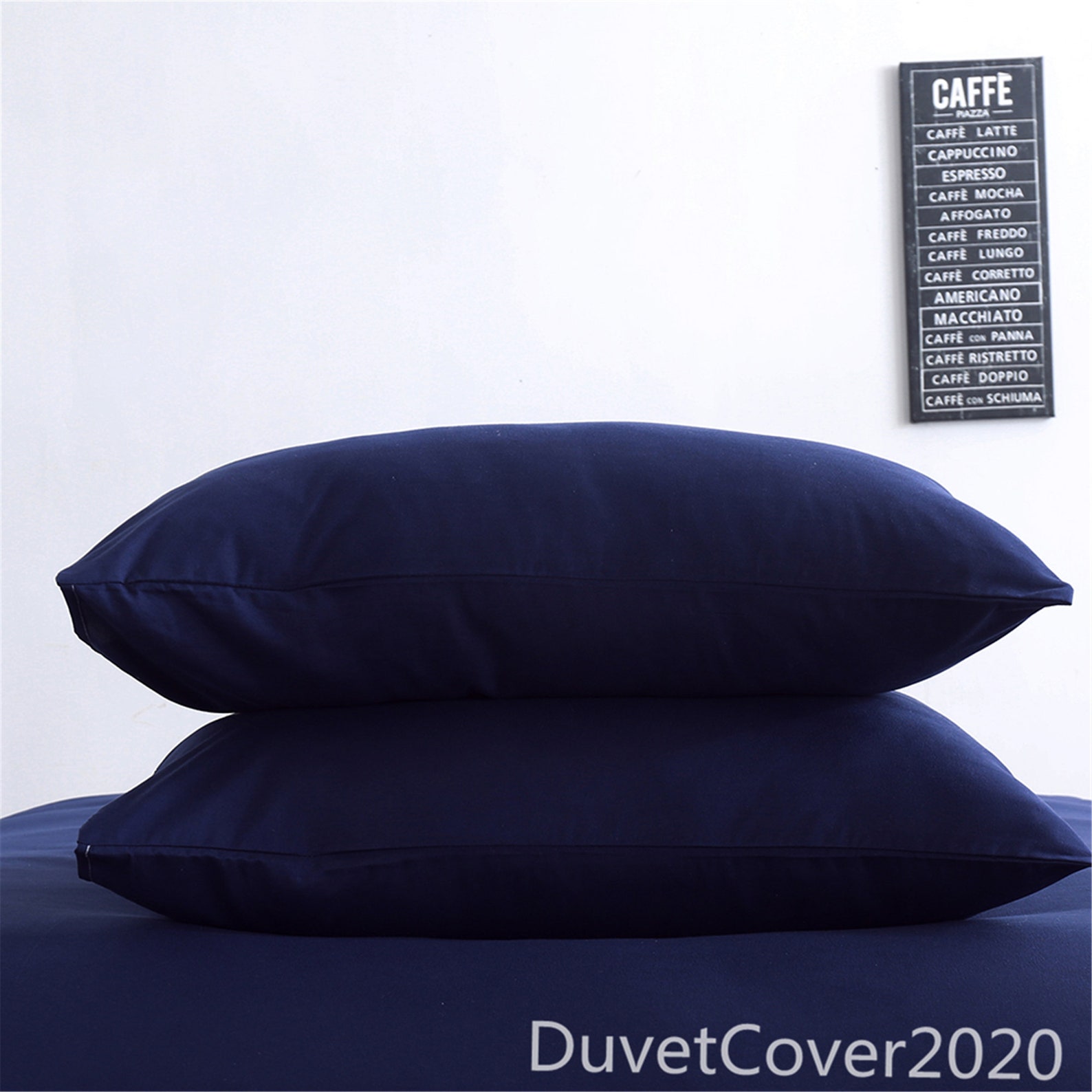 Navy Duvet Cover Twin Queen King Solid Color Duvet Covers Twin Etsy