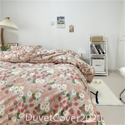 Vintage 100 Cotton Floral Duvet Cover Full/queen Duvet Covers Etsy