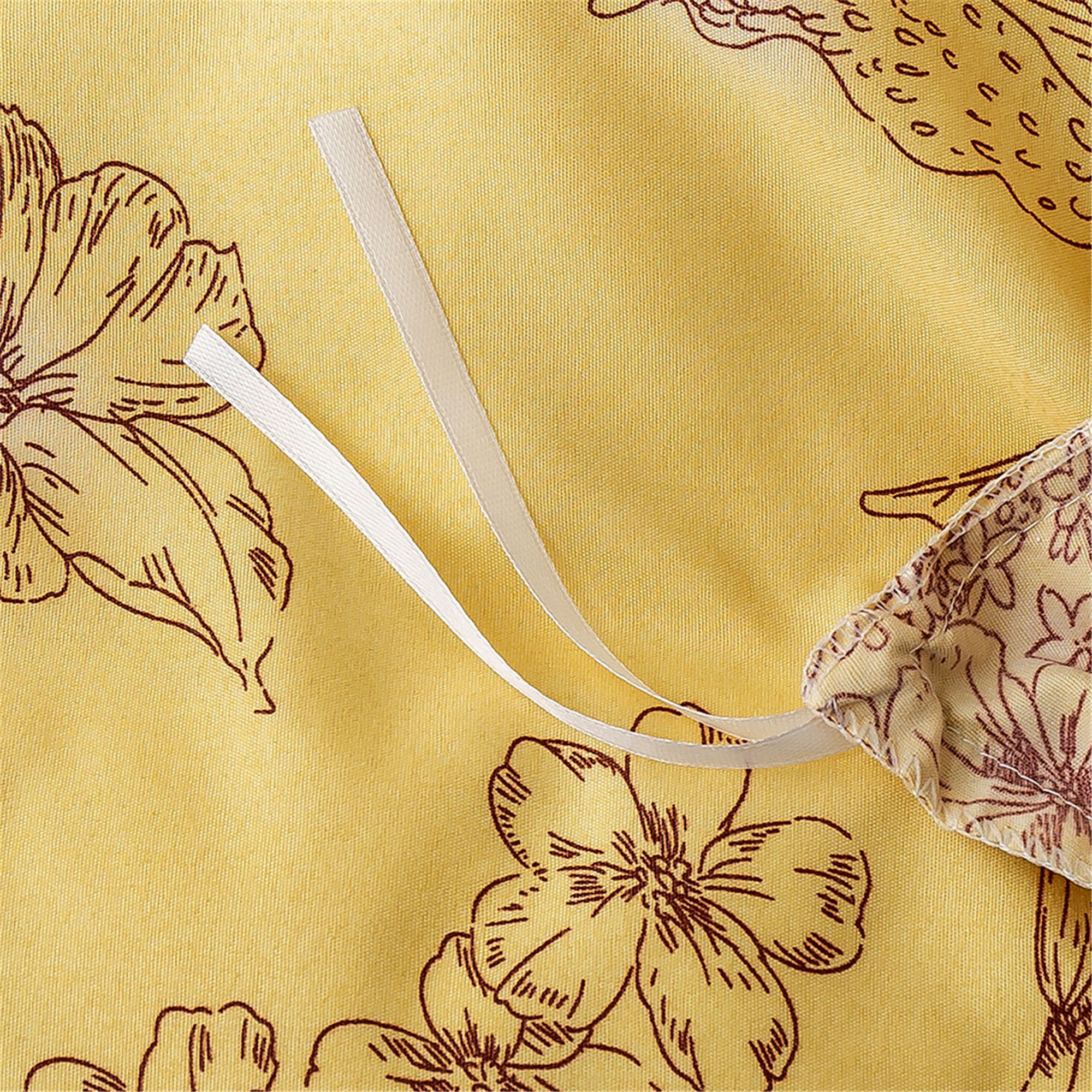 Duvet Cover Summer Soft Yellow Floral Duvet Covers 3 Piece Bed Etsy