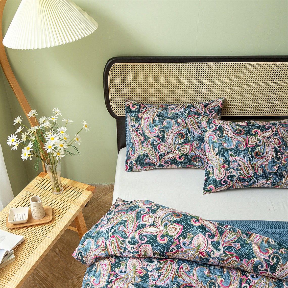Bohemian Ethnic Style Floral Duvet Cover Queen King Twin Duvet Etsy UK
