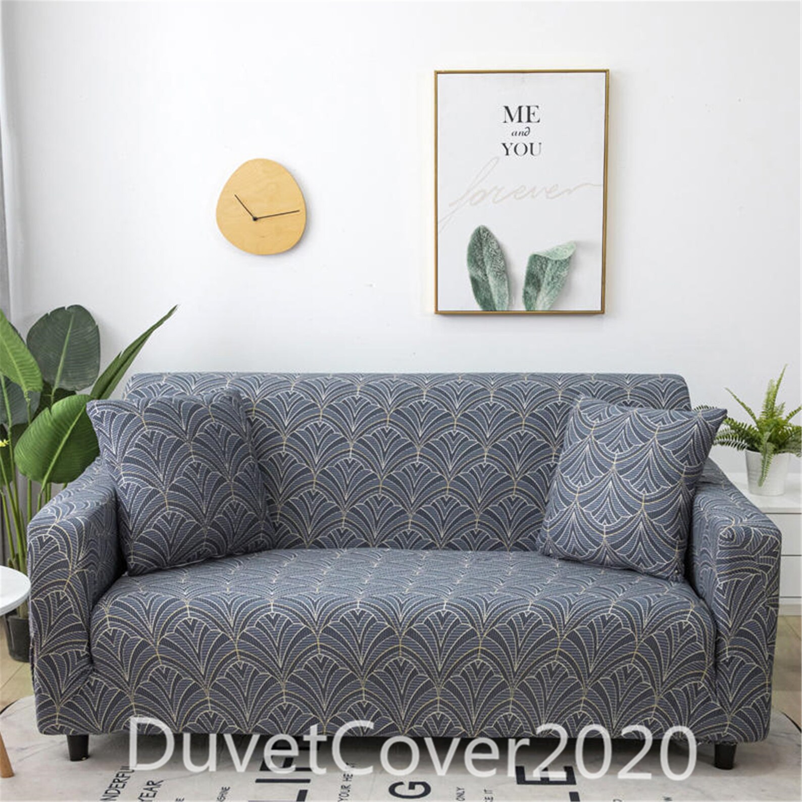Couch Cover Dark Gray Sofa Coverslipcoverssofa Cover Etsy