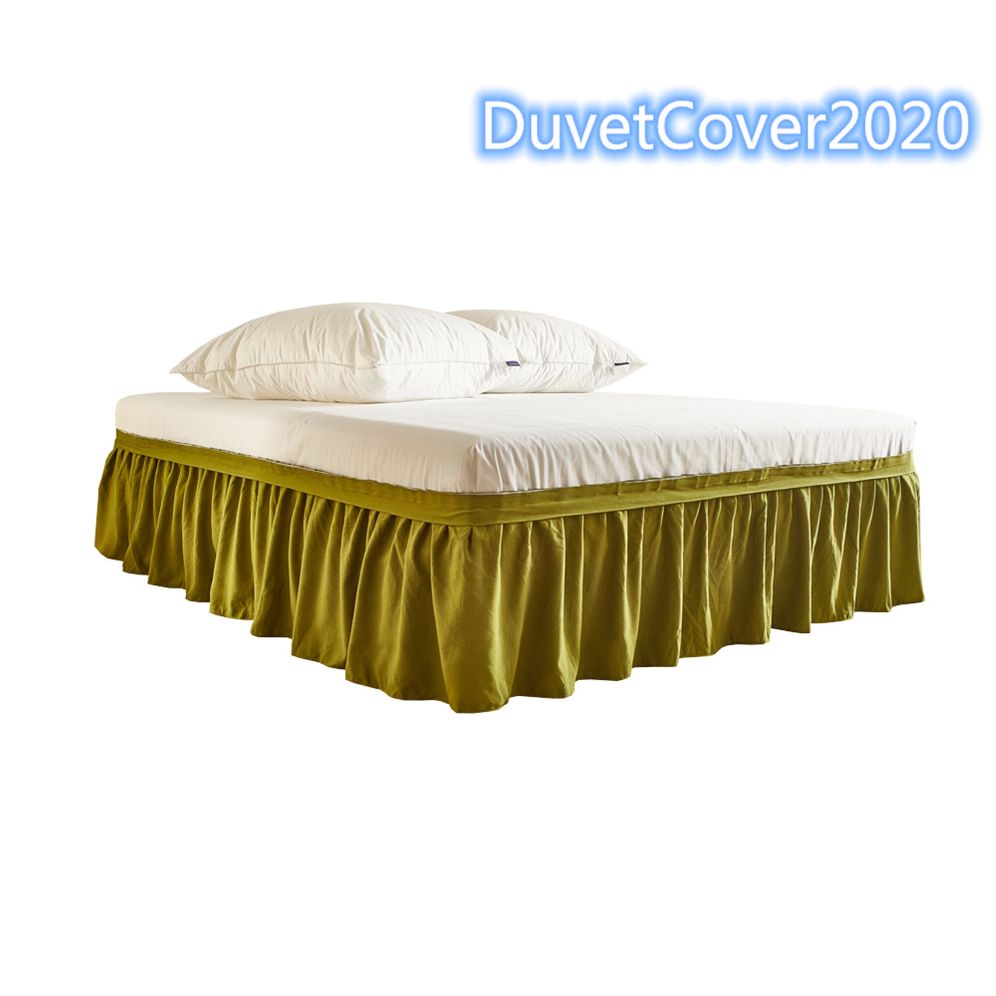 Solid Green Luxurious Bed Skirt King Twin Queen Bed Skirts Etsy