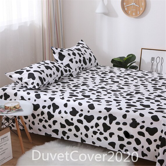 3 pc Set Biancheria da letto 100% Cotone Carino Mucca Stampa Piumino  Copripiumino Twin / Full / Queen Copripiumino Twin / Full / Queen Set di  biancheria da letto, Quilt Cover Federa -  Italia