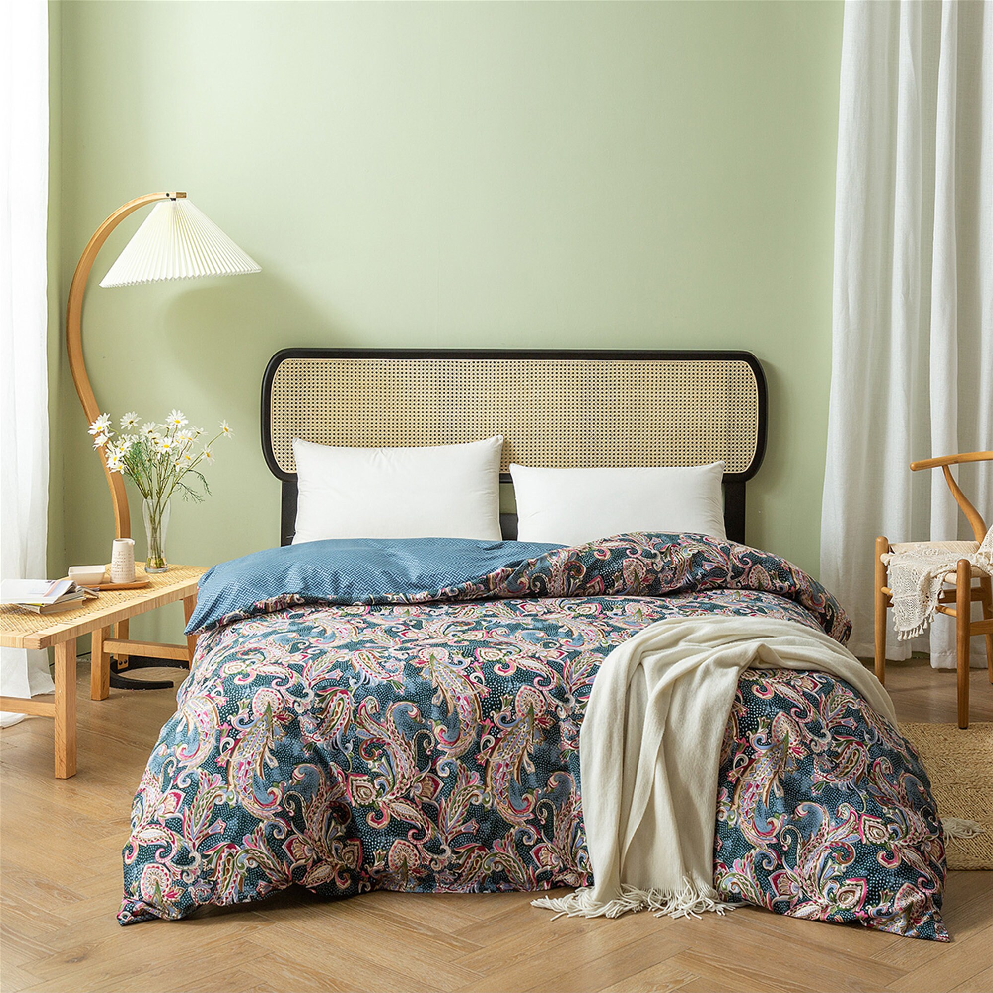 Bohemian Ethnic Style Floral Duvet Cover Queen King Twin Duvet Etsy UK