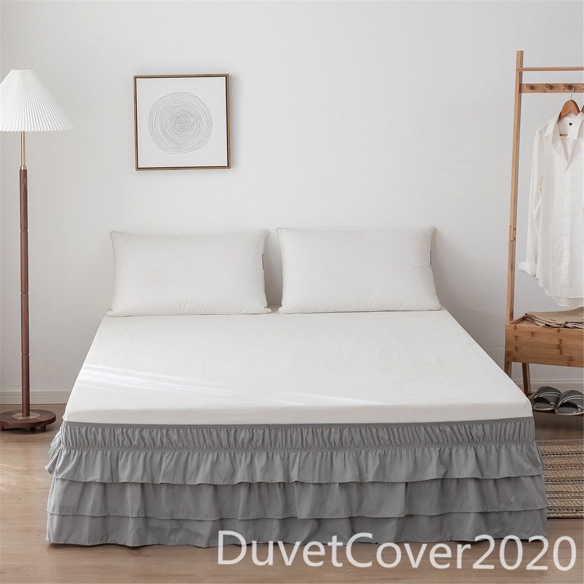 Solid Color Bed Skirt King Twin QueenFalbala Bed Skirts Etsy