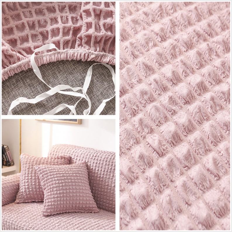 Pure Light Pink Sofa Covercouch Cover slipcovers sofa Cover | Etsy