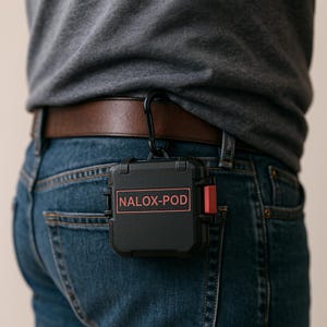 NaloxPod™ | Rigid case for naloxone – Compact & Shockproof with Carabiner / Étui rigide pour naloxone – Compact, antichoc, avec mousqueton