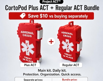 CortoPod Plus ACT™ + CortoPod ACT™ Bundle | Hydrocortisone Emergency Injection Kit Cases