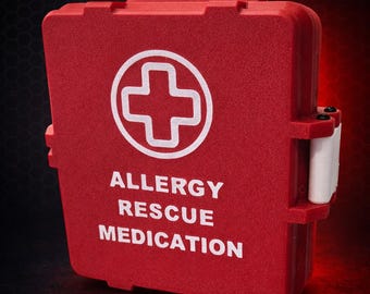 AuviPod Duo+ | Auvi-Q Case for 2 Injectors + Benadryl | Epinephrine Allergy Emergency Holder | Protective Travel Case