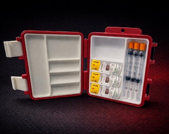 CortoPod Plus | Harde koffer voor Solu-Cortef® – 3 ampullen + spuit | Noodgeval bij bijnieren, schokbestendige bescherming