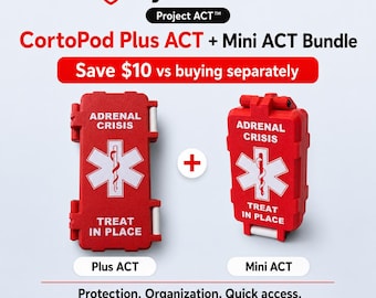 CortoPod Plus ACT™ + Mini ACT™ Bundle | Hydrocortisone Emergency Injection Kit Cases