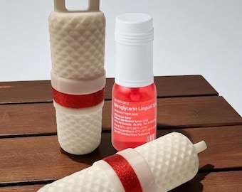 NitroPod EU - Harde koffer voor Nitrolingual glazen vaporizer (Europese maat), schokbestendige noodkoffer met karabijnhaak.