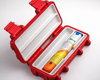 EpiPod Duo – Hard Case for TEVA Epinephrine Auto Injectors | Dual EpiPen Holder | Shockproof Emergency Allergy Case
