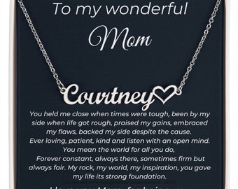Alla mamma collana con nome personalizzato, regalo mamma, collana mamma, regalo mamma dalla figlia, regalo di compleanno mamma dal figlio, collana con nome personalizzato per la mamma