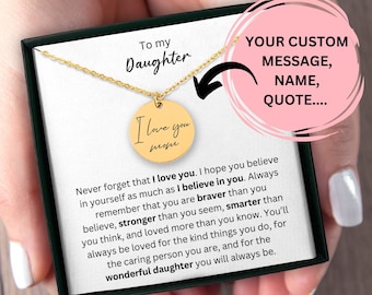 Personalized Daughter Necklace Gift From Mom, Daughter Sentimental Gift, Daughter Special Birthday, Daughter Gift From Mom, Mom To Daughter