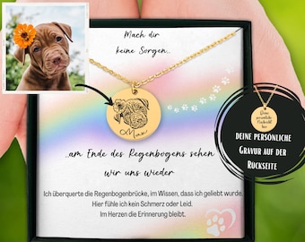Personalisierte Halskette Hund Portrait, Foto Kette Erinnerung An Hund Hunde Trauer,Personalisierte Kette Erinnerung Hund,Kette Mit Haustier