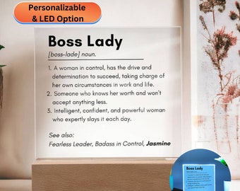 Boss Lady Definition, Boss Lady Acrylic, Boss Lady Sign, New Business Gift, New Office Gift, Lady Boss Gifts, Boss Lady Gifts For Her