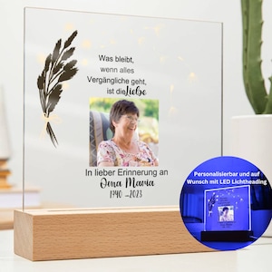 Geschenk Zur Trauer Personalisiert, Andenken Verstorbener, Bilderrahmen Trauer, Trost Geschenke Trauer, Personalisiertes Andenken Trauer