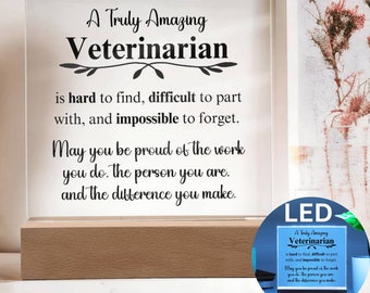 Veterinarian Gift Vet Tech Gifts, Vet Retirement Gift, Veterinarian Appreciation Gifts, Veterinarian Thank You Gift Acrylic Plaque