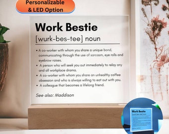 Arbeit Bestie Definition Plakette, Arbeit Bestie Geschenke, Einzigartiges Arbeiter Geschenk, Kollege Geschenk, Geschenk für Kollegen, Arbeit Bestie Abschiedsgeschenk