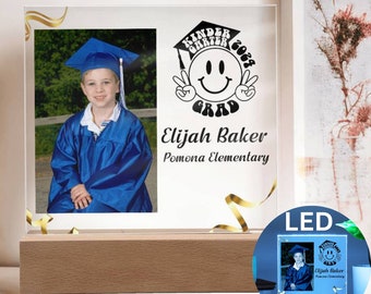 Kindergarten Graduation Plaque, Personalized Kinder Graduation With Photo, School, Graduation Photo Booth, Kindergarten Graduation Frame