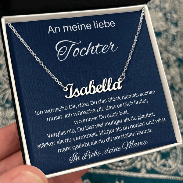 Personalisierte Namenskette Für Tochter Von Mama, An Meine Liebe Tochter Halskette Buchstaben Schmuck Tochter Geburtstag Jugendweihe