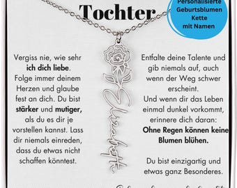 Tochter Schmuckkarte Geschenk mit Spruch vergiss nie wie sehr ich dich liebe Mutmacher Hoffnung Liebe Weihnachten Geburtstag
