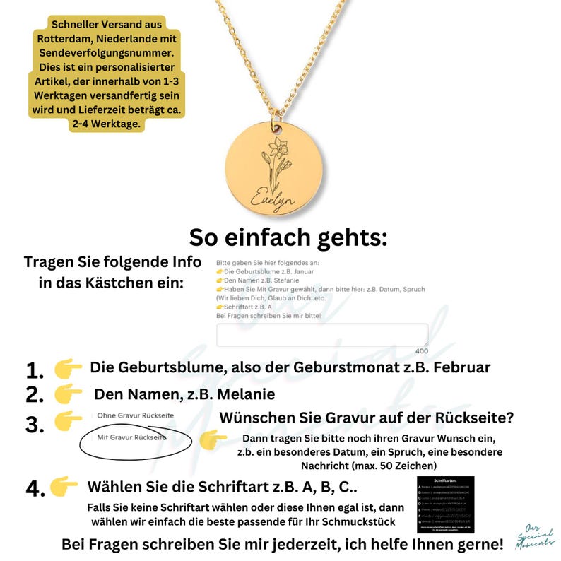 a picture of a necklace with a flower on it