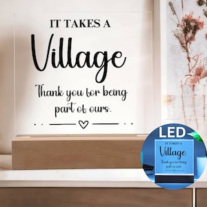Il faut un village en cadeau, Il faut un village en cadeau de remerciement, un cadeau personnalisé pour un assistant, un cadeau d'appréciation pour un voisin