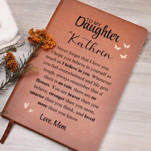 Daughter Personalized Journal, Keepsake Gift For Daughter, Daughter Birthday Gift From Mom, DadDaughter Custom Notebook, Personalized Gift