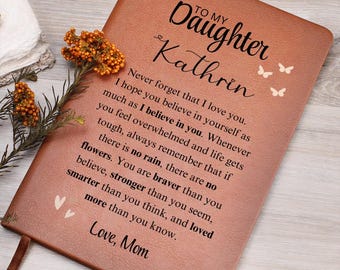Daughter Personalized Journal, Keepsake Gift For Daughter, Daughter Birthday Gift From Mom, DadDaughter Custom Notebook, Personalized Gift