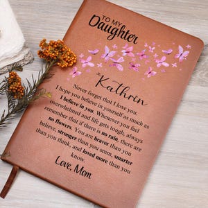 Personalized Gift To Daughter Notebook Journal, To My Daughter Personalized Gift From, Sentimental Gifts For Daughter, Dad To Daughter Gift