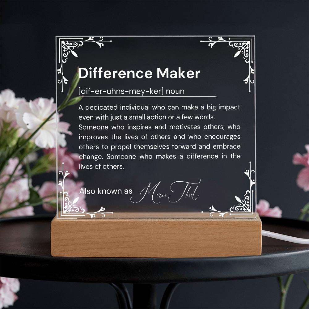 Custom Differences Image Difference Maker Acrylic Plaque, Custom Difference Maker Gift ...