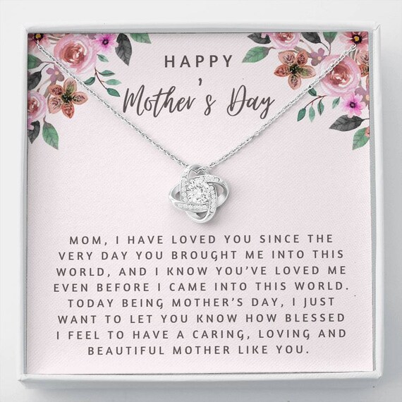 14k Gold Necklace Mothers Day Gift Love 
