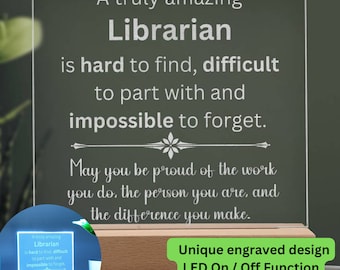 Regalo para bibliotecario, regalo personalizado para bibliotecario, regalo de despedida para bibliotecario escolar, regalo de jubilación para bibliotecario, un bibliotecario verdaderamente asombroso