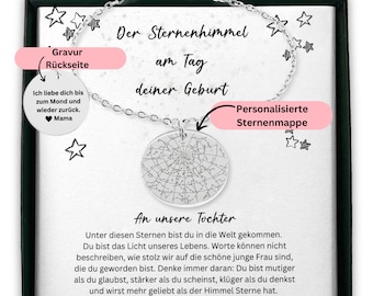 Personalisiertes Geschenk Zum Geburstag Tochter, Armband Mit Gravur Geburtstag, Tochter 18. Geburtstag, Eltern An Tochter