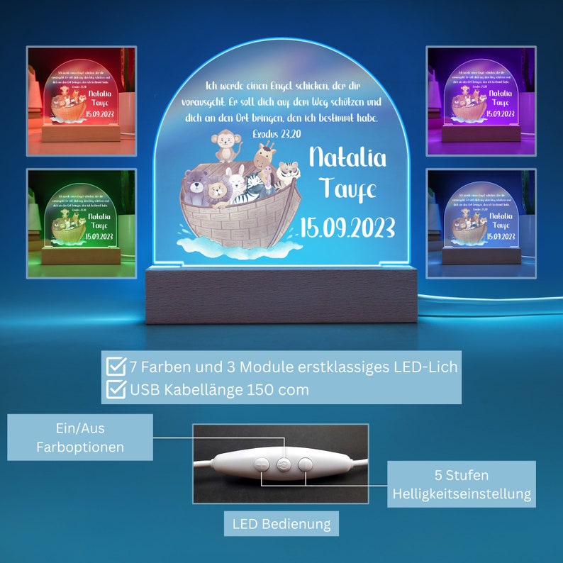 Geschenk Zur Taufe Personalisiert, Taufgeschenk Mädchen, Bibelspruch Taufe Geschenk, Taufgeschenk Von Patin, Taufgeschenk Junge image 6