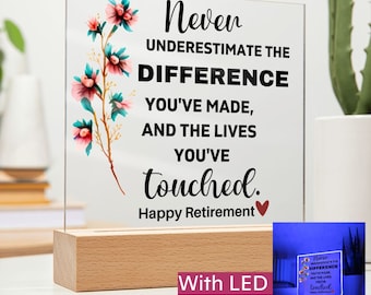 Personalized Retirement Gift, Retirement Wooden Keepsake, Retirement Gift For Woman, Appreciation Retire Gift Coworker, Retired Gift For Her
