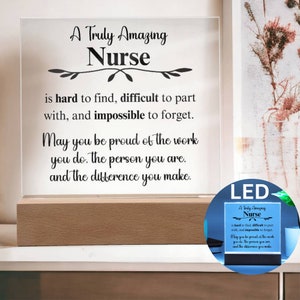Plaque acrylique de remerciement pour infirmière, un cadeau d'appréciation vraiment incroyable pour une infirmière, cadeaux infirmière, cadeau pour infirmière, cadeau personnalisé pour infirmière, meilleurs cadeaux pour infirmière